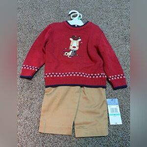 Izod Reindeer Two-Piece Outfit NWT